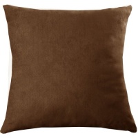 Maytex Piped Suede Pillow, Brown Maytex Piped Suede Pillow, Brown