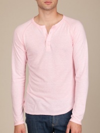 Long-Sleeve Raglan Henley(ECO PINK RIBBON,LARGE) Long-Sleeve Raglan Henley(ECO PINK RIBBON,LARGE)