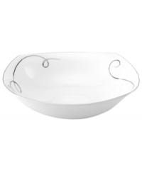 Sweet yet sophisticated, a loopy heart design sweeps across the Love Story square vegetable bowl from Mikasa. Complete with a sparkling platinum rim, this romantic ribbon pattern captivates everyone at your dinner table. Sweet yet sophisticated, a loopy heart design sweeps across the Love Story square vegetable bowl from Mikasa. Complete with a sparkling platinum rim, this romantic ribbon pattern captivates everyone at your dinner table.