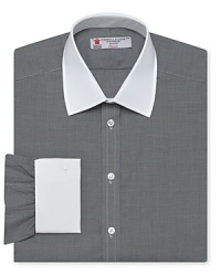 Turnbull & Asser stands for exceptional refinement and careful craftsmanship, as expressed by this handsome and urbane dress shirt, furnished with a lasting check pattern that's offset at the collar and cuff for a classic, professional finish. Rendered in pristine cotton with a regular fit for the ultimate in comfort. Turnbull & Asser stands for exceptional refinement and careful craftsmanship, as expressed by this handsome and urbane dress shirt, furnished with a lasting check pattern that's offset at the collar and cuff for a classic, professional finish. Rendered in pristine cotton with a regular fit for the ultimate in comfort.