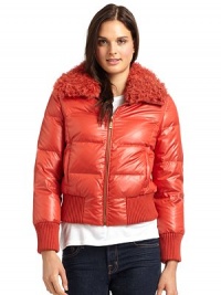 THE LOOKRemovable shearling flap collar covers attached collarZip frontDual seam pocketsRibbed knit cuffs and hemTHE FITAbout 21 from shoulder to hemTHE MATERIALBody: polyesterRibbed trim: acrylicFur: lamb furFill: down/feathersCARE & ORIGINDry cleanFur origin: China> ImportedModel shown is 5'9½ (176cm) wearing US size Small. THE LOOKRemovable shearling flap collar covers attached collarZip frontDual seam pocketsRibbed knit cuffs and hemTHE FITAbout 21 from shoulder to hemTHE MATERIALBody: polyesterRibbed trim: acrylicFur: lamb furFill: down/feathersCARE & ORIGINDry cleanFur origin: China> ImportedModel shown is 5'9½ (176cm) wearing US size Small.