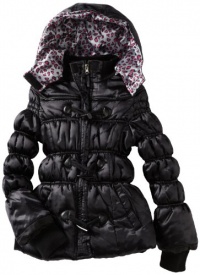 Pink Platinum Girls 7-16 Satin Toggle Puffer Jacket, Black, 14/16 Pink Platinum Girls 7-16 Satin Toggle Puffer Jacket, Black, 14/16