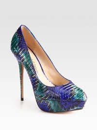 Multicolored snake-print leather revives this timeless platform silhouette. Self-covered heel, 5 (125mm)Covered platform, 1 (25mm)Compares to a 4 heel (100mm)Snake-print leather upperLeather lining and solePadded insoleImported Multicolored snake-print leather revives this timeless platform silhouette. Self-covered heel, 5 (125mm)Covered platform, 1 (25mm)Compares to a 4 heel (100mm)Snake-print leather upperLeather lining and solePadded insoleImported