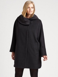 Beyond pretty and featuring a corded button closure on its oversized collar, a wool coat with a concealed button placket. The relaxed-yet-flattering fit will complement your shape.Oversized collarLong sleevesConcealed button frontWelt pocketsSide slitFully linedAbout 34 from shoulder to hemWoolDry cleanMade in Italy Beyond pretty and featuring a corded button closure on its oversized collar, a wool coat with a concealed button placket. The relaxed-yet-flattering fit will complement your shape.Oversized collarLong sleevesConcealed button frontWelt pocketsSide slitFully linedAbout 34 from shoulder to hemWoolDry cleanMade in Italy