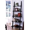 Unique 72 High LEANING LADDER STYLE MAGAZINE / BOOK SHELF on Black Finish