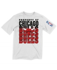 Time to take charge. Display your pride for the running of the Chicago Bulls with this NBA t-shirt from adidas. Time to take charge. Display your pride for the running of the Chicago Bulls with this NBA t-shirt from adidas.