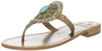 Jack Rogers Women's Georgica Jewel Thong Sandal,Bronze/Turq,11 M US Jack Rogers Women's Georgica Jewel Thong Sandal,Bronze/Turq,11 M US