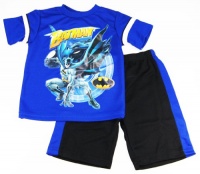 DC Comics Boys 4-7 Two-Piece Batman Forever Blue Mesh T-Shirt & Shorts Set DC Comics Boys 4-7 Two-Piece Batman Forever Blue Mesh T-Shirt & Shorts Set