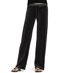 Juicy Couture's signature velour pants are perfect for lounging on the weekends. Juicy Couture's signature velour pants are perfect for lounging on the weekends.