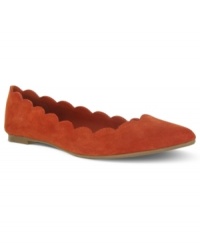 Add a fun, flirty edge to any look with the Abie Flats from Mia. Scalloped edges and a pointy toe bring fresh new appeal to the basic flat. Add a fun, flirty edge to any look with the Abie Flats from Mia. Scalloped edges and a pointy toe bring fresh new appeal to the basic flat.