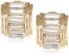 Anne Klein Hylan Gold-Tone Crystal Mini Baguette Clip-On Earrings