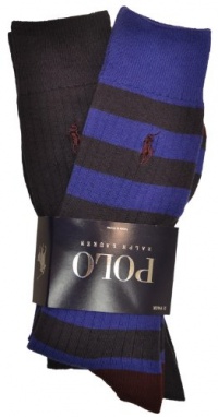 Polo Ralph Lauren Men's 2 Pack Pony Logo Dress Socks Navy/ Blue Polo Ralph Lauren Men's 2 Pack Pony Logo Dress Socks Navy/ Blue