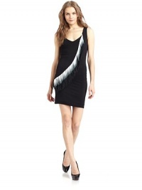 THE LOOKScoop necklineWide strapsFront and back asymmetrical contrast fringeFully linedTHE FITAbout 36 from shoulder to hemTHE MATERIAL92% modal/8% spandexCARE & ORIGINDry cleanImportedModel shown is 5'9½ (176cm) wearing US size Small. THE LOOKScoop necklineWide strapsFront and back asymmetrical contrast fringeFully linedTHE FITAbout 36 from shoulder to hemTHE MATERIAL92% modal/8% spandexCARE & ORIGINDry cleanImportedModel shown is 5'9½ (176cm) wearing US size Small.
