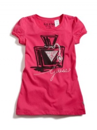GUESS Kids Girls GUESS Kids Girls Perfume Logo Tee, DEEP PINK (10/12) GUESS Kids Girls GUESS Kids Girls Perfume Logo Tee, DEEP PINK (10/12)