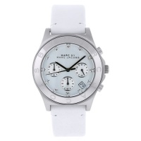 New Marc Jacobs Mbm1187 Ladies White Leather Chrono Watch New Marc Jacobs Mbm1187 Ladies White Leather Chrono Watch