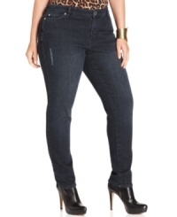 Team the season's latest tops with MICHAEL Michael Kors' plus size skinny jeans, featuring a distressed finish. Team the season's latest tops with MICHAEL Michael Kors' plus size skinny jeans, featuring a distressed finish.