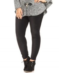 Style meets comfort with MICHAEL Michael Kors' plus size corduroy leggings-- pair them with season's latest sweaters and tops! Style meets comfort with MICHAEL Michael Kors' plus size corduroy leggings-- pair them with season's latest sweaters and tops!