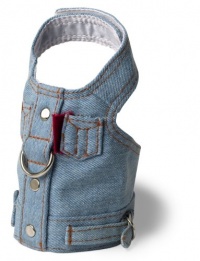 Doggles Dog Harness Jean Jacket, Blue, Extra Small Doggles Dog Harness Jean Jacket, Blue, Extra Small