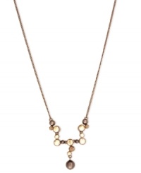 Why? Because you'll love it. This Y-shaped necklace from Givenchy is crafted from brown gold-tone mixed metal with glass pearls making a stunning statement. Approximate length: 16 inches + 2-inch extender. Why? Because you'll love it. This Y-shaped necklace from Givenchy is crafted from brown gold-tone mixed metal with glass pearls making a stunning statement. Approximate length: 16 inches + 2-inch extender.