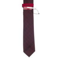 Alfani Mens Skinny Designer Multi-colored Patterned Polyester Neck Tie red One Size