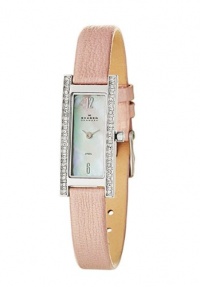 Skagen Women's 266SSLLV1 Swarovski Crystal Pale Pink Leather Watch Skagen Women's 266SSLLV1 Swarovski Crystal Pale Pink Leather Watch