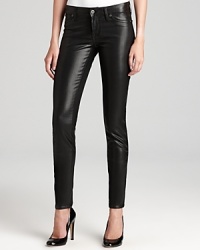 An uber-chic leather-like coating elevates these Rich & Skinny jeans to new heights--shiny, skinny and designed for a little mischief. An uber-chic leather-like coating elevates these Rich & Skinny jeans to new heights--shiny, skinny and designed for a little mischief.