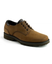 This pair of casual men's shoes is ruggedly handsome and comfortably laidback. The Northfield oxford has a full-grain waterproof leather upper that is easy to clean and maintain, so it's perfect for unexpected changes in the weather. A padded collar and tongue provides cushioned comfort and helps prevent blisters. Imported. This pair of casual men's shoes is ruggedly handsome and comfortably laidback. The Northfield oxford has a full-grain waterproof leather upper that is easy to clean and maintain, so it's perfect for unexpected changes in the weather. A padded collar and tongue provides cushioned comfort and helps prevent blisters. Imported.