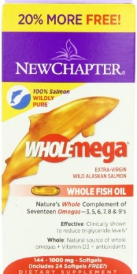 New Chapter Wholemega 1000 Mg Value Pack, 144 Count New Chapter Wholemega 1000 Mg Value Pack, 144 Count
