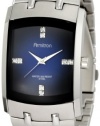 Armitron Men's 204507DBSV Swarovski Crystal Accented Silver-Tone Blue Degrade Dial Dress Watch