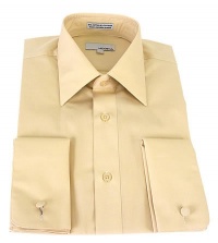 Modena Mens Solid Banana Yellow French Cuff Dress Shirt Modena Mens Solid Banana Yellow French Cuff Dress Shirt