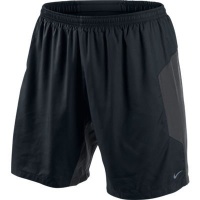 Nike Men's 7 Woven 2-in-1 Running Shorts-Black/Dark Gray Nike Men's 7 Woven 2-in-1 Running Shorts-Black/Dark Gray