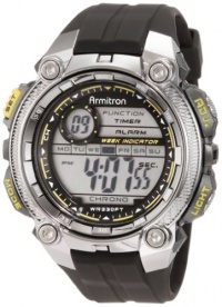 Armitron Men's 40/8255GRY Chronograph Black Resin Yellow Accented Oversized Digital Watch Armitron Men's 40/8255GRY Chronograph Black Resin Yellow Accented Oversized Digital Watch