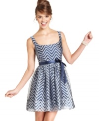 A study in the classics: from the chevron pattern to the full, a-line skirt, timeless details equip this dress with sweetly feminine style! A study in the classics: from the chevron pattern to the full, a-line skirt, timeless details equip this dress with sweetly feminine style!