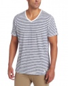 Nautica Men's Stripe Slub V-Neck Tee Shirt