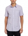 Calvin Klein Sportswear Men's Short Sleeve Yarn Dye Ombre Check Poplin Woven