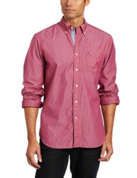 Nautica Men's Long Sleeve Poplin Stripe Fashion Colors