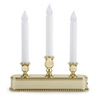 Extra Bright Flameless Battery Operated 3 Tier LED Window Candle with Auto Sensor, Gold Extra Bright Flameless Battery Operated 3 Tier LED Window Candle with Auto Sensor, Gold