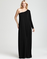 Ushering in a minimalist approach to modern glamour, this Rachel Pally White Label Plus dress flaunts an alluring asymmetric neckline and a single long sleeve for effortless attitude. Ushering in a minimalist approach to modern glamour, this Rachel Pally White Label Plus dress flaunts an alluring asymmetric neckline and a single long sleeve for effortless attitude.