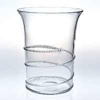 Juliska glassware is mouth-blown by artisans in the hills of Prague. The unique composition of Juliska glass allows it to be blown especially thin, making the glass an unexpected pleasure to drink from and to handle. Being handmade, no 2 pieces of Juliska are identical. Each will have its own individual character - small bubbles, slight color and size variations. Dishwasher-safe on warm gentle cycle with mild detergent. Larger or highly decorated pieces - wash by hand. Juliska glassware is mouth-blown by artisans in the hills of Prague. The unique composition of Juliska glass allows it to be blown especially thin, making the glass an unexpected pleasure to drink from and to handle. Being handmade, no 2 pieces of Juliska are identical. Each will have its own individual character - small bubbles, slight color and size variations. Dishwasher-safe on warm gentle cycle with mild detergent. Larger or highly decorated pieces - wash by hand.