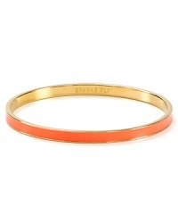 Head to orange county with this punchy bangle from kate spade new york. Engraved with one of the brand's favorite turns of phrase, it's ready to light up your look. Head to orange county with this punchy bangle from kate spade new york. Engraved with one of the brand's favorite turns of phrase, it's ready to light up your look.