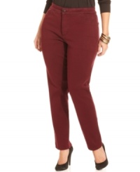 Snag the comfort of leggings and the look of jeans all in one design with Not Your Daughter's Jeans' plus size jeggings! Snag the comfort of leggings and the look of jeans all in one design with Not Your Daughter's Jeans' plus size jeggings!
