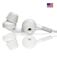 ACOUSTIBUDS - Premium Adapters for Earphones AND Bluetooth Headsets. A new solution for in-ear audio. MADE IN THE USA. Adapters only, earphones not included. White, Two Pair & Two Sizes. ACOUSTIBUDS - Premium Adapters for Earphones AND Bluetooth Headsets. A new solution for in-ear audio. MADE IN THE USA. Adapters only, earphones not included. White, Two Pair & Two Sizes.