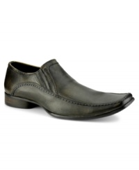 A handsome casual pair of men's dress shoes with the bold attitude of a boot, this square-toed loafer is crafted in quality distressed leather. Imported. A handsome casual pair of men's dress shoes with the bold attitude of a boot, this square-toed loafer is crafted in quality distressed leather. Imported.