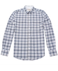 This classic button down by No Retreat has a cool embroidered design on the back to give its edgy look. This classic button down by No Retreat has a cool embroidered design on the back to give its edgy look.