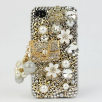 Nova Case 3D Bling Crystal iPhone Case for AT&T Verizon Sprint Apple iPhone 4/4S CoCo Bag and Flower Nova Case 3D Bling Crystal iPhone Case for AT&T Verizon Sprint Apple iPhone 4/4S CoCo Bag and Flower