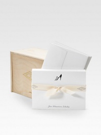EXCLUSIVELY AT SAKS. Original Charles Fradin shoe illustrations are letterpressed on cotton card stock to add a decidedly fashionable touch to your next thoughtful note. Gold-stamped wood box includes 50 cards & matching envelopes Cards: 6½W X 4¾H Made in USA FOR PERSONALIZATION Select a quantity, then scroll down and click on PERSONALIZE & ADD TO BAG to choose and preview your personalization options. Please allow 3 weeks for delivery. EXCLUSIVELY AT SAKS. Original Charles Fradin shoe illustrations are letterpressed on cotton card stock to add a decidedly fashionable touch to your next thoughtful note. Gold-stamped wood box includes 50 cards & matching envelopes Cards: 6½W X 4¾H Made in USA FOR PERSONALIZATION Select a quantity, then scroll down and click on PERSONALIZE & ADD TO BAG to choose and preview your personalization options. Please allow 3 weeks for delivery.