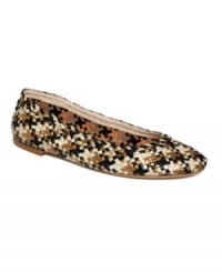 Shiny leather strips are woven together to create the perfect summery ballet flat, whether at the office or out-and-about. From Plenty by Tracy Reese. Shiny leather strips are woven together to create the perfect summery ballet flat, whether at the office or out-and-about. From Plenty by Tracy Reese.