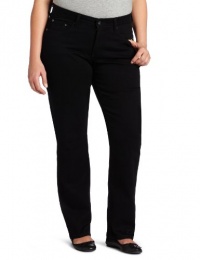 Levi's Women's 512 Plus-Size Straight Leg Stretch Jean, Black Denim, 18W Medium Levi's Women's 512 Plus-Size Straight Leg Stretch Jean, Black Denim, 18W Medium