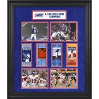 NFL New York Giants Framed Super Bowl Ticket Collage NFL New York Giants Framed Super Bowl Ticket Collage
