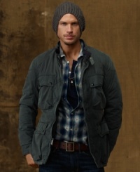 With its effortlessly cool, contemporary approach to riding gear, this motorcycle jacket meets all of your cruising needs with plenty of pockets and sturdy fabric. With its effortlessly cool, contemporary approach to riding gear, this motorcycle jacket meets all of your cruising needs with plenty of pockets and sturdy fabric.